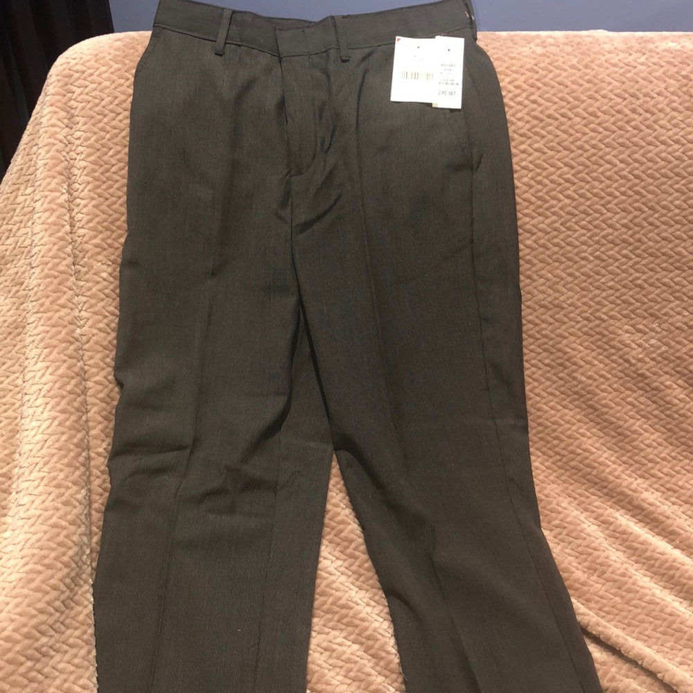 Boys size 18 black striped dress pants